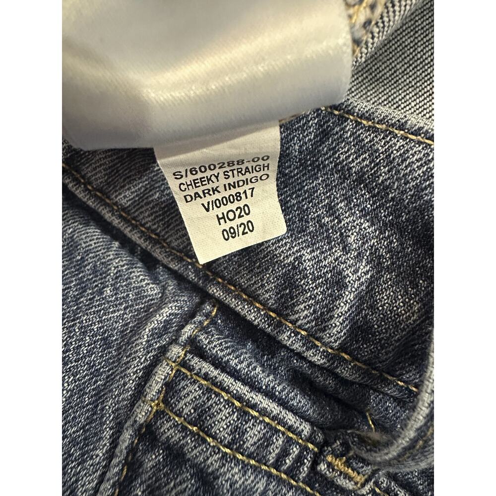 Gap Cheeky Straight High Rise Jeans Button Fly 29 8 R Dark Indigo Blue Denim - Picture 9 of 15